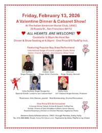 a flyer for a valentine dinner and cabaret show